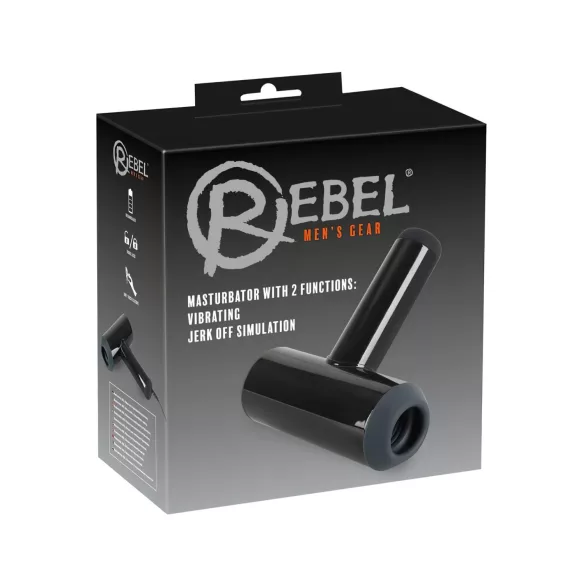 Rebel - automatische masturbator - vibrerend en op en neer bewegend - zwart