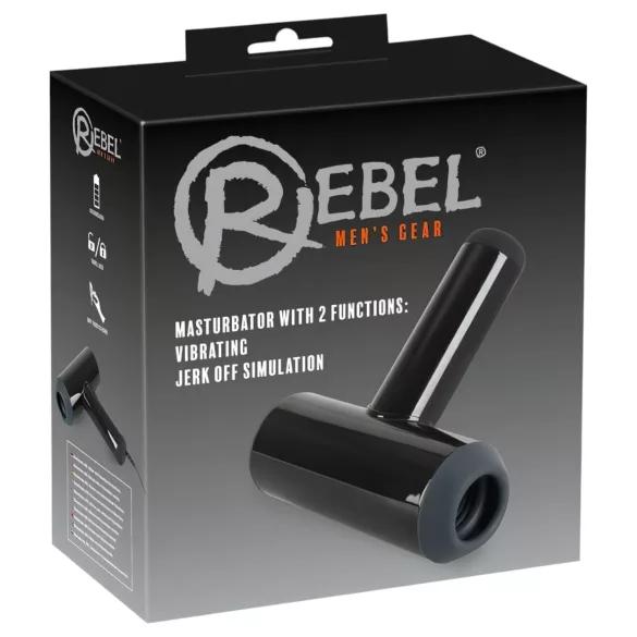 Rebel - automatische masturbator - vibrerend en op en neer bewegend - zwart