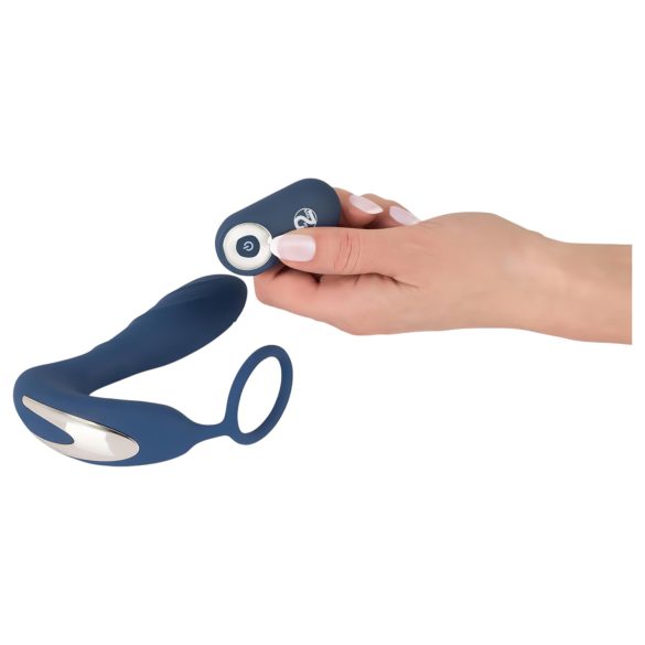 You2Toys Prostaat Plug - anale vibrator met penisring (blauw)