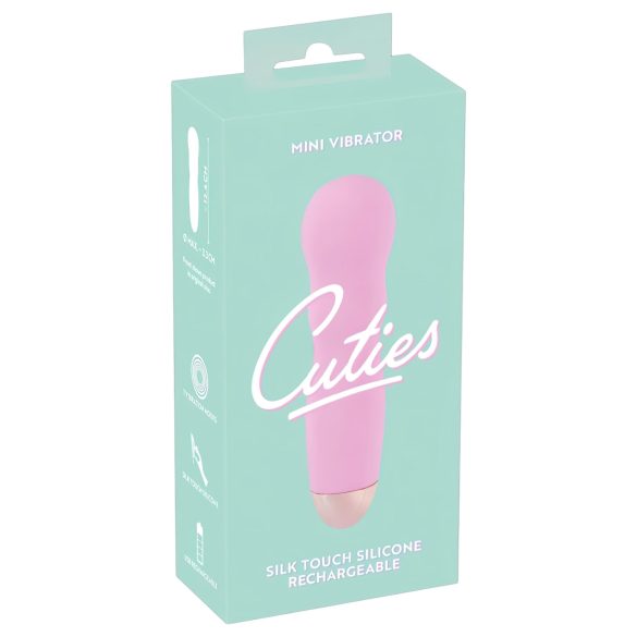 Cuties Mini Rose - vibrerende dildo - golvend - oplaadbaar - roze