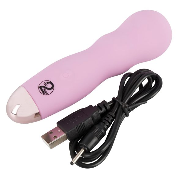Cuties Mini Rose - vibrerende dildo - golvend - oplaadbaar - roze