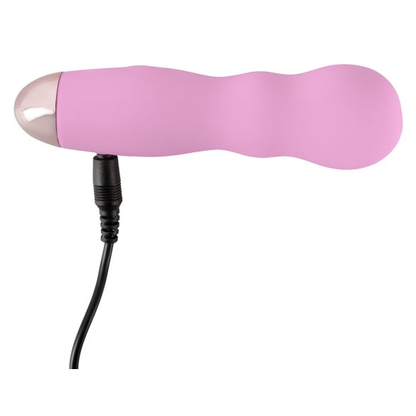Cuties Mini Rose - vibrerende dildo - golvend - oplaadbaar - roze