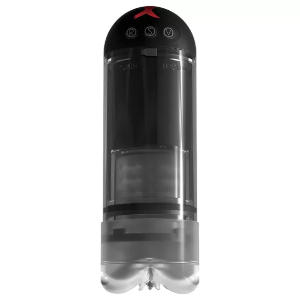 PDX Elite Extender Pro - automatische zuigende vibrerende kunstvagina - zwart