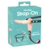 You2Toys - Strap-on dildo vibrator - oplaadbaar - huidkleurig