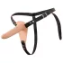 You2Toys - Strap-on dildo vibrator - oplaadbaar - huidkleurig
