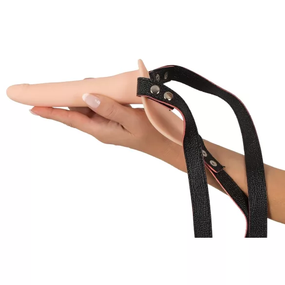 You2Toys - Strap-on dildo vibrator - oplaadbaar - huidkleurig