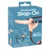 You2Toys - strap-on dubbele vibrator - siliconen - huidkleurig