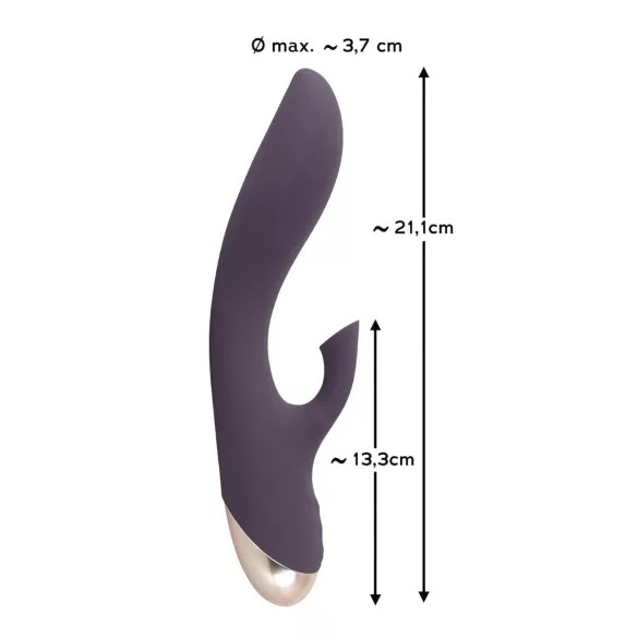 Javida - vibrator met clitorisstimulator - waterdicht - paars