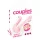 Couples Choice - duo vibrator voor koppels - 2 motoren - siliconen roze