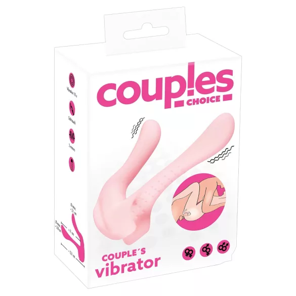 Couples Choice - duo vibrator voor koppels - 2 motoren - siliconen roze