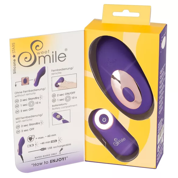 Smile - vibrerende slip - draadloze oplaadbare clitoris vibrator - paars