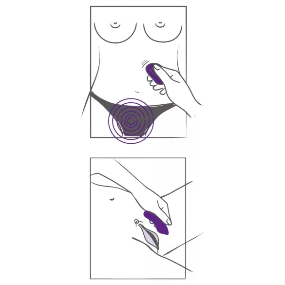 Smile - vibrerende slip - draadloze oplaadbare clitoris vibrator - paars