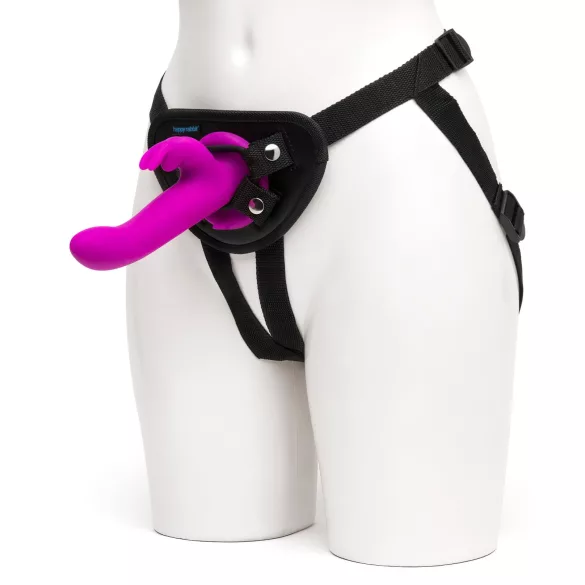 Happyrabbit - strap-on vibrator met konijnenoor - paars
