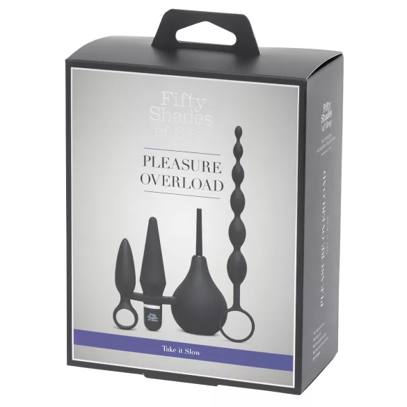 Fifty Shades of Grey - 4-delige anale set - siliconen - zwart