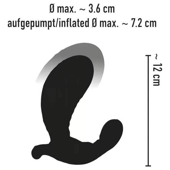You2Toys - opblaasbare vibrator met afstandsbediening - zwart