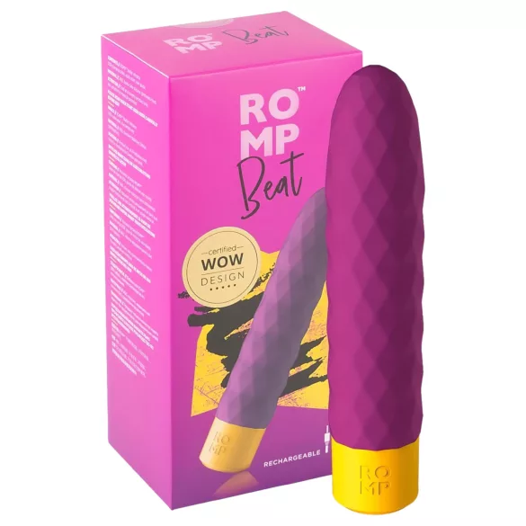 ROMP Beat - oplaadbare waterdichte vibrator - staafmodel - paars