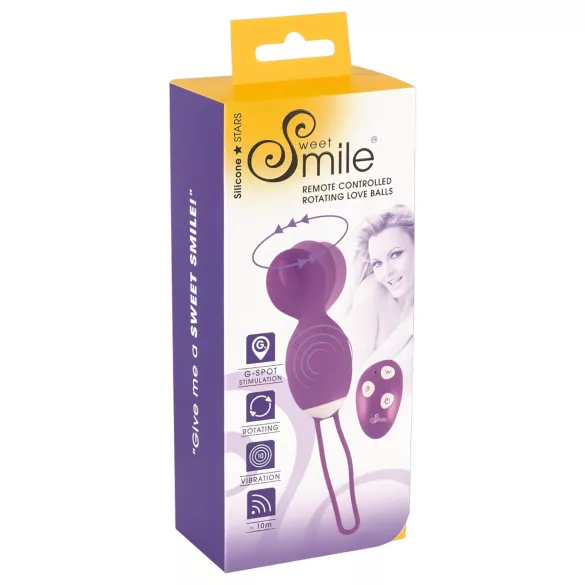 SMILE - Vibrerend Ei - Roterend - Siliconen - Paars