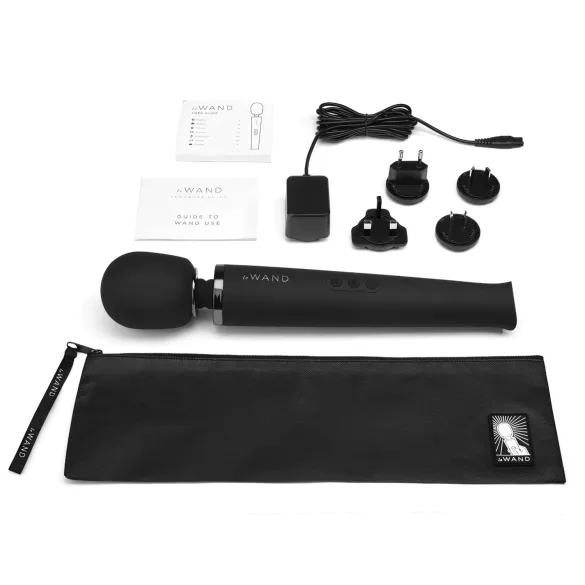 Le Wand Petite - exclusieve, oplaadbare massagevibrator (zwart)
