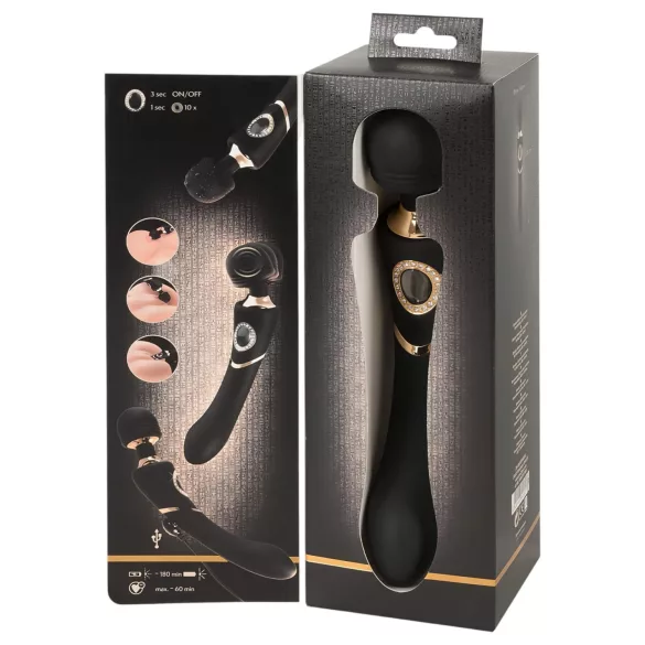 Cleopatra Wand - oplaadbare waterproof massage vibrator - zwart