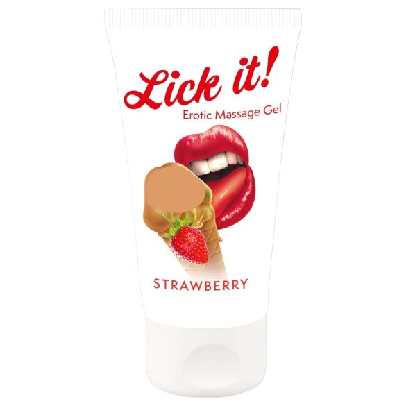 Lick it! - eetbare glijmiddel - aardbei - 2-in-1 - 50ml
