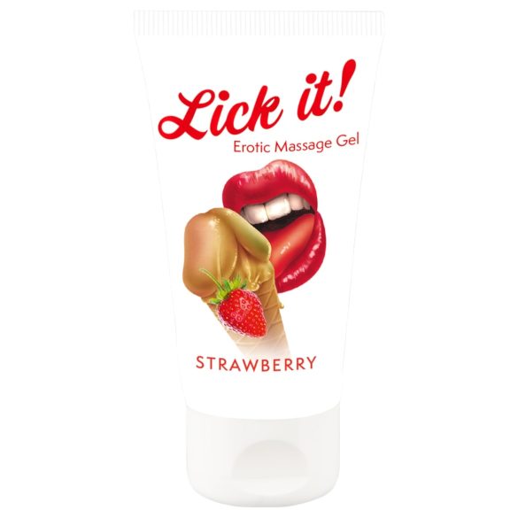 Lick it! - eetbare glijmiddel - aardbei - 2-in-1 - 50ml