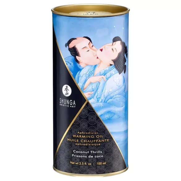 Shunga - verwarmende massageolie - kokos - 100ml