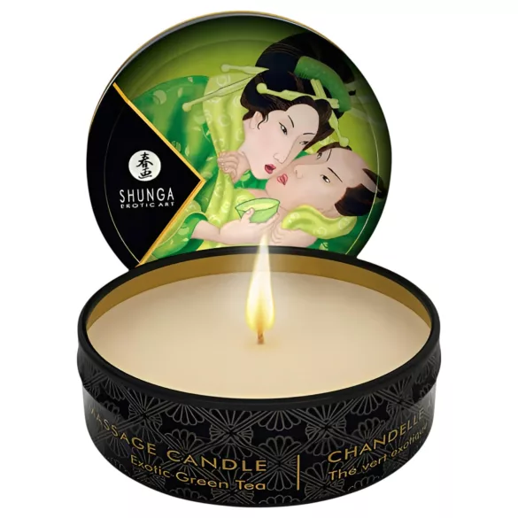 Shunga - massagekaars - groene thee geur - 30ml