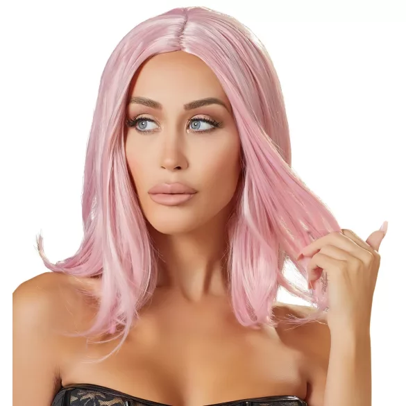 Cottelli - pruik bob halflang - roze