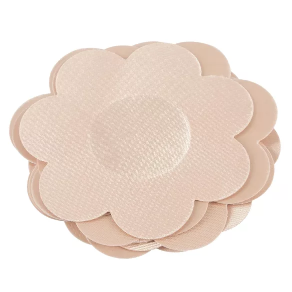 Cottelli - Tepelcover bloem - huidskleur - 12 stuks