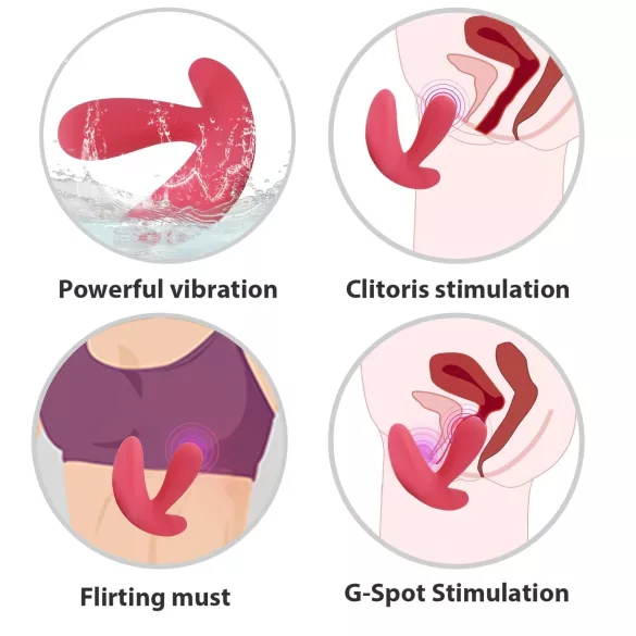 Cotoxo Saddle - prostaat vibrator met afstandsbediening - rood