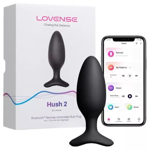 Lovense Hush 2 M - App-gestuurde anale vibrator (45 mm, zwart)