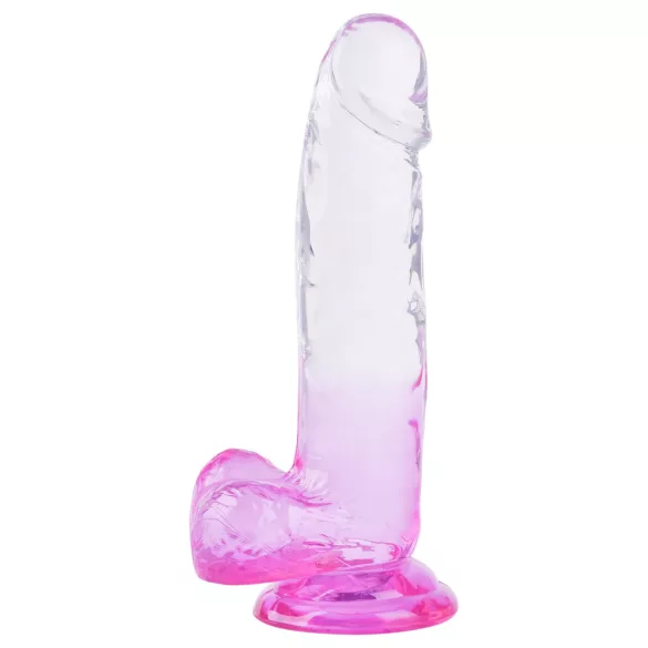Sunfo - dildo met zuignap en balls - 22cm - transparant paars