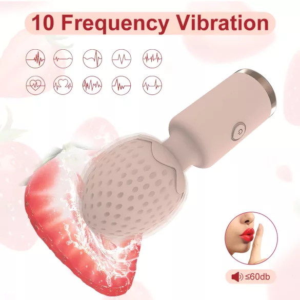 Sunfo Strawberry - mini vibrator - waterdicht massager - roze