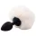 Sunfo - buttplug met konijnenstaart - zwart/wit
