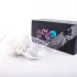 Sunfo - buttplug met konijnenstaart - zwart/wit