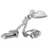 Intim juweel - hartvormig - met strass steentjes - zilver