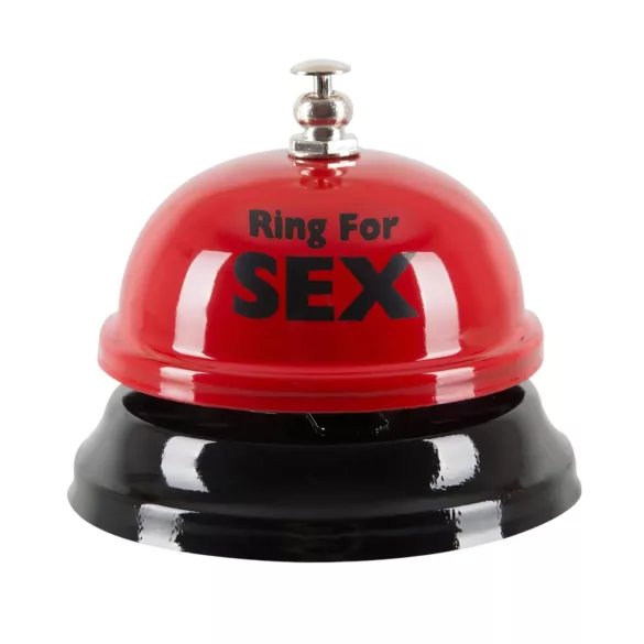 Ring for Sex - tafelbel - metaalseksbel - rood