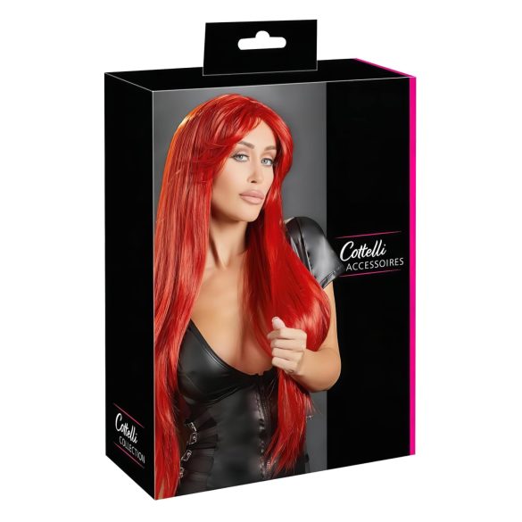 Cottelli - Lange pruik - Rood - Extra lang haar