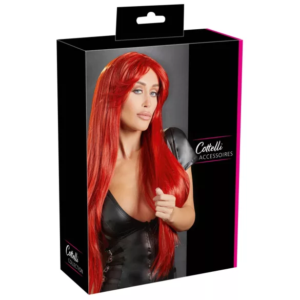 Cottelli - Lange pruik - Rood - Extra lang haar