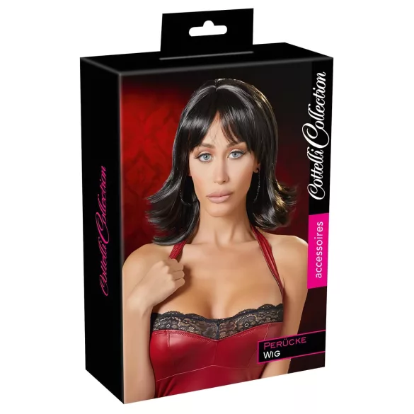 Cottelli - zwart stijlrecht damespruik kostuumaccessoire