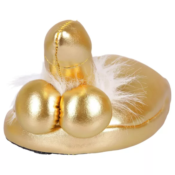Penis pantoffels - grappig cadeau - goud