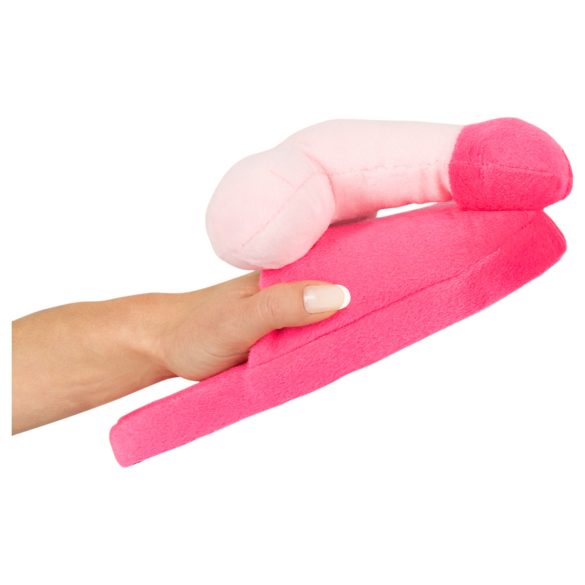 Pluche penis pantoffels - roze