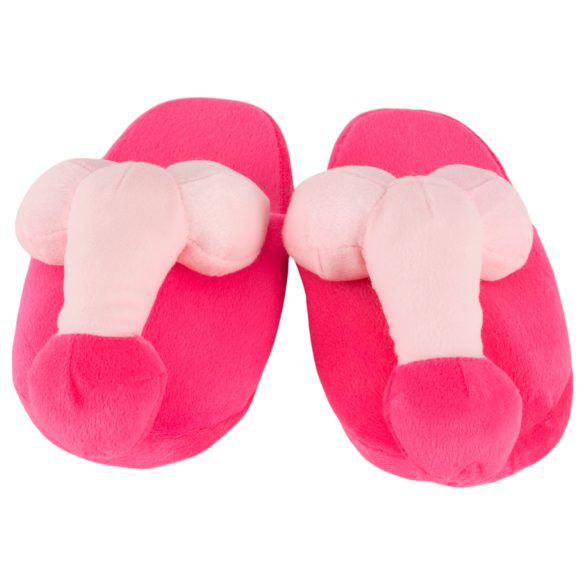 Pluche penis pantoffels - roze