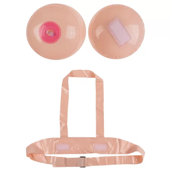 Boob Battle - opblaasbare strap-on borsten - naturel