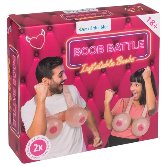 Boob Battle - opblaasbare strap-on borsten - naturel