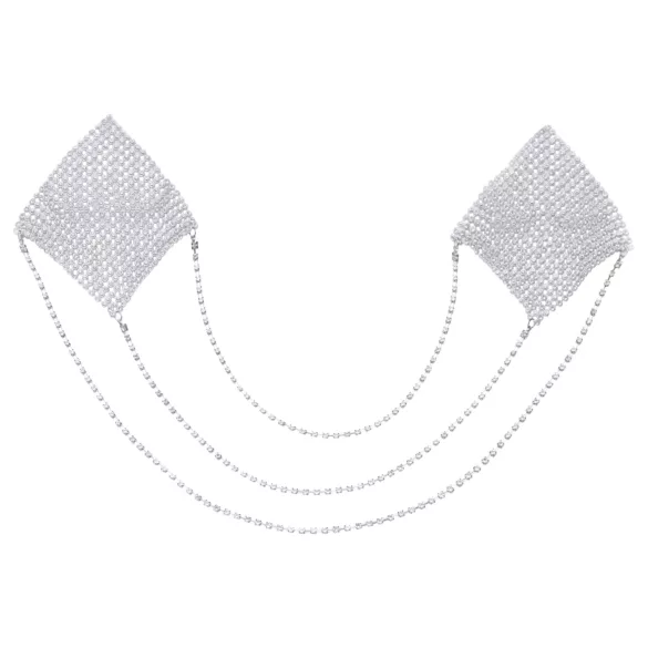 Cottelli - tepelstickers met ketting - zilver