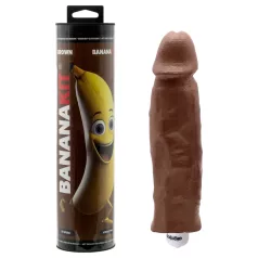 Bananakit - peniskopie-set met vibrator (bruin)
