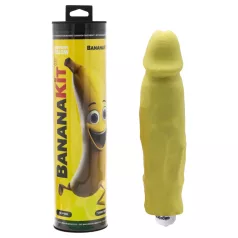 Bananakit - peniskopie-set met vibrator - lichtgevend (geel)