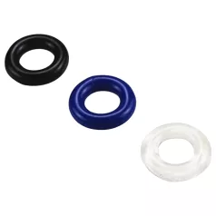 Pulselock Cirkl - TPE-penisringenset, 3 stuks (zwart)