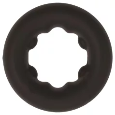   Pulselock Cocktura - gestippelde siliconen penisring (zwart) - 27 mm